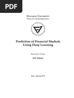 Prediction of Financial Markets Using Deep Learning: Masaryk University