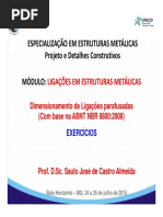 MÓDULO V - LIGAÇÕES EM ESTRUTURAS METÁLICAS - Parte I - A - Exercícios PDF