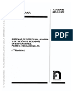 823-3-2002 Sistema de Detección de Alarma y Extinción Educacionales