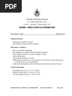 Ee4020 - Insulation Co-Ordination: Level 4 - Semester 1 Examination 2008