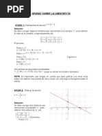 Taller Sobre La Linea Recta