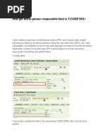 Sap PM Error Document