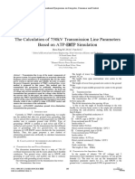 Calculation of 750kV Transmission Line Parameters Based On ATP-EMTP Simulation