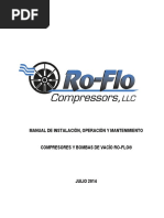 Manual de Instalación, Operación y Mantenimiento Compresores y Bombas de Vacío Ro-Flo®