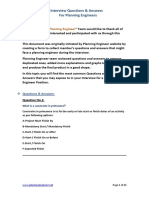 Interview Questions Answers For Planning Engineers R.00222