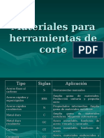 Materiales para Herramientas de Corte