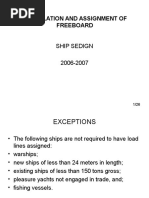 Calculation and Assignment of Freeboard