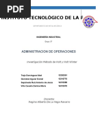 Investigacion Metodo Holt y Holt Winter