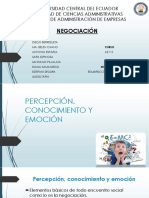 Percepción Conocimiento y Emoción en Las Negocioaciones