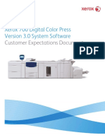 Xerox 700 Digital Color Press Version 3.0 System Software: Customer Expectations Document