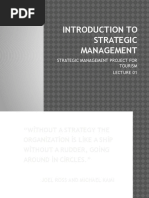 Strategic Management Project For Tourism Lecture01