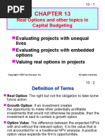 Real Options and Other Topics in Capital Budgeting