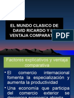 Mundo Clasico de David Ricardo y La Ventaja Comparativa 2016 Ecintern