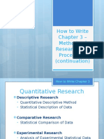 How To Write Chapter 3 - Methods of Research and Procedures (Continuation)