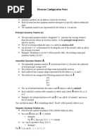 Electron Configuration Notes