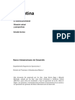 Melinsky - Argentina. El Sistema Previsional. Situacion Actual y Perspectivas