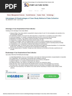 Advantages & Disadvantages of Case Study Method of Data Collection