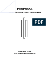 Proposal Permohonan Pelatihan Batik Wolo