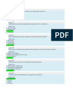 Plant Layout and Design Quiz - 1 Answers