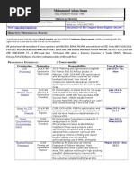 Adam CV RF Optimization Consultant 2G 3G