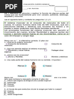 Evaluación Cuerpo Humano