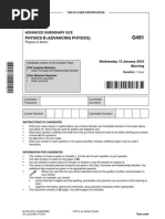 OCR Advancing Physics G491 January 2010