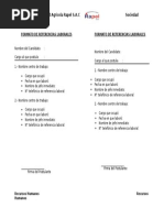 Formato de Referencias Laborales