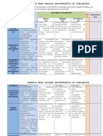 Rubrica para Evaluación