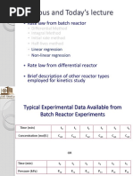 CHME 314 Lecture 14 Collection and Analysis of Rate Data 2