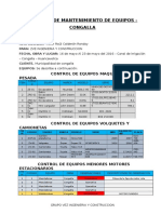 Informe de Mantenimiento de Equipos - Congalla