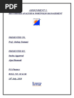 Assignment 1:: Secutrities Analysis & Portfolio Management