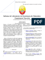 Informe Lab Resistencia de Traccion