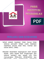 15 Indikator PHBS Institusi Pendidikan