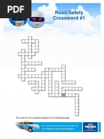 Road Safety Crossword 1