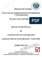 FAECO Manual Matricula 1sem 2017 Contabilidad Auditoria