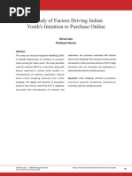 A Study of Factors Driving Indian Youths Intention To Purchase Online