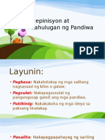 Depinisyon at Kahulugan NG Pandiwa