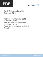 Mark Scheme (Results) Summer 2014