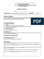 Programa Sintetico Termodinámica