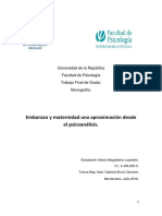 Embarazo y Maternidad: Una Aproximación Desde El Psicoanálisis