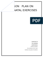 Lesson Plan On Post Natal Exercises