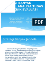 Strategi Banyak Jendela, Analisa Tugas Dan Teknik Evaluasi