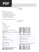 T Test Formula