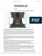 Geheimnis Um Die Konstruktion Der Stradivari-Geigen Gelüftet