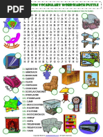 In The Living Room Esl Vocabulary Wordsearch Puzzle Worksheet PDF