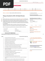 Piping Checklist For 90% 3D Model Review PDF