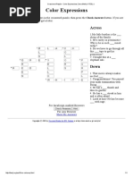 Crossword Puzzle - Color Expressions (Vera Mello) I-TESL-J