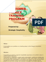 Customer Service Training Program: Prepared By: Strategic Hospitality