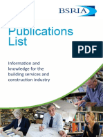 Publications List: Information and Knowledge For The Building Services and Construction Industry