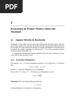 Ecuaciones de Primer Orden e Intervalo Maximal: 2.1 Algunos M Etodos de Resoluci On